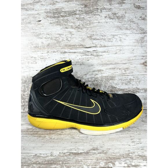 BEATERS: Men's Nike Air Zoom Huarache 2k4 Black Maize Kobe Mamba Sz 11 Athletic - Picture 2 of 13